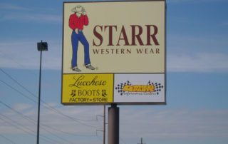 Starr Western Wear sign