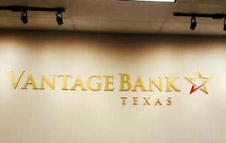 Interior wall sign-Vantage Bank of Texas