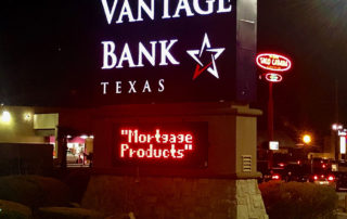 Vantage Bank lit monument sign